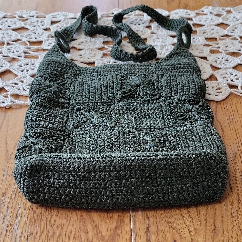 Forest Green Geometric Pattern Shoulder Bag. D - image 3